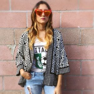 Topshop White and black Sweater